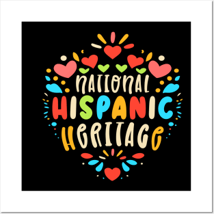 Hispanic Heritage Month Heart Happy National Spanish Posters and Art